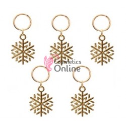 Inele din metal pentru codite afro RNG58LL Aurii, Set 5 bucati